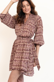 Antik Batik |  Viscose chiffon dress Dalila | burgundy | Picture 5
