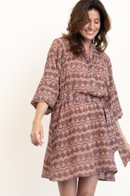 Antik Batik |  Viscose chiffon dress Dalila | burgundy | Picture 6