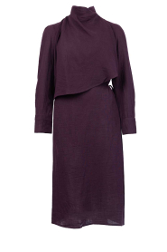 Antik Batik |  Midi dress with wrap Pia | burgundy | Picture 1