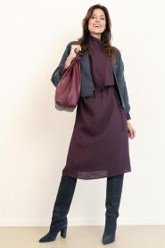 Antik Batik |  Midi dress with wrap Pia | burgundy | Picture 2