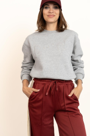 Co'Couture |  Sweater with logo Zoe | grey | Picture 4