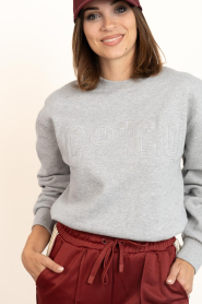Co'Couture |  Sweater with logo Zoe | grey | Picture 2
