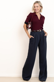 Co'Couture |  Straight leg trousers Marin | blue | Picture 3