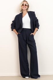 Co'Couture |  Straight leg trousers Marin | blue | Picture 7
