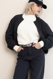 Co'Couture |  Balloon bomber jacket Luna | black | Picture 2