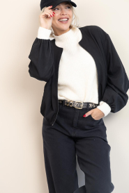 Co'Couture |  Balloon bomber jacket Luna | black | Picture 6