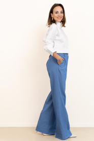 Co'Couture |  Denim look trousers Tobber | blue | Picture 2