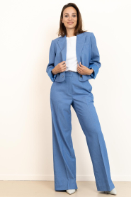 Co'Couture |  Denim look trousers Tobber | blue | Picture 3