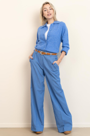 Co'Couture |  Denim look trousers Tobber | blue | Picture 4