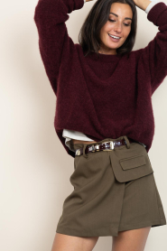 Co'Couture |  Wrap skirt Luna | dark green | Picture 4