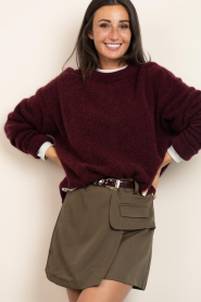 Co'Couture |  Wrap skirt Luna | dark green | Picture 5