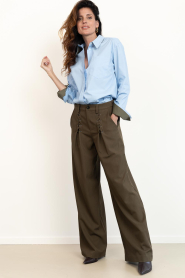 Co'Couture |  Wide leg trousers Luna | dark green | Picture 2
