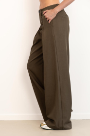 Co'Couture |  Wide leg trousers Luna | dark green | Picture 5