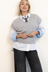 Co'Couture |  Striped tie Nila | grey | Picture 3