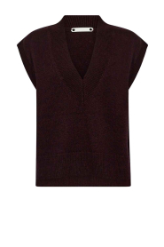 Co'Couture |  Spencer with V-neck Maja | burgundy