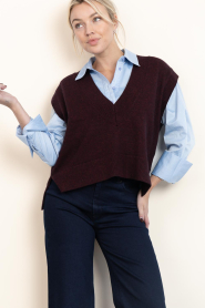 Co'Couture |  Spencer with V-neck Maja | burgundy | Picture 2