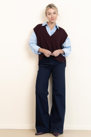 Co'Couture |  Spencer with V-neck Maja | burgundy | Picture 3