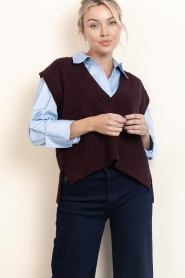 Co'Couture |  Spencer with V-neck Maja | burgundy | Picture 6