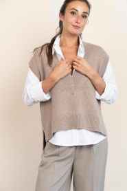 Co'Couture |  Spencer with V-neck Maja | beige | Picture 4