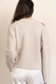 Co'Couture |  Soft sweater with pearls Row | beige | Picture 8