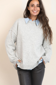 Co'Couture |  Basic sweater Maja | grey | Picture 4
