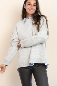 Co'Couture |  Basic sweater Maja | grey | Picture 5