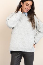 Co'Couture |  Basic sweater Maja | grey | Picture 6