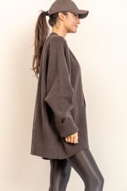Deblon |  Long cardigan Florance | brown | Picture 5