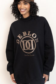 Deblon |  Sweater with logo Tess | black | Picture 10