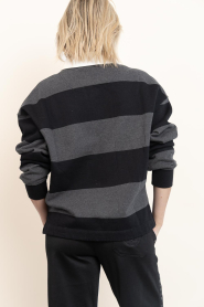 Deblon |  Striped sweater Renee | black | Picture 9