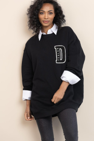 Deblon |  Sweater with logo Lucie | black | Picture 2