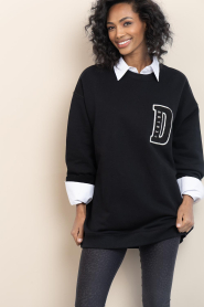 Deblon |  Sweater with logo Lucie | black | Picture 5