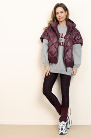 Deblon |  Sweater with text Malou | grey | Picture 4