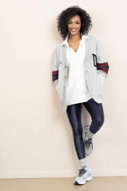 Deblon |  Cardigan with print Noah | grey | Picture 3