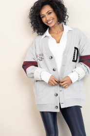 Deblon |  Cardigan with print Noah | grey | Picture 4