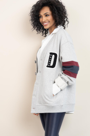 Deblon |  Cardigan with print Noah | grey | Picture 7