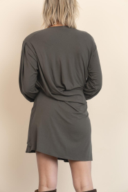 IRO |  Mini dress with draped effect Tamari | green | Picture 7