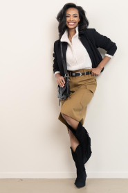 IRO |  Gargo midi skirt Carrie | camel | Picture 4