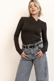 IRO |  Top with asymmetrical Mala | green | Picture 5