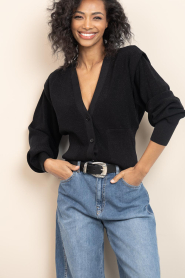 IRO |  Cardigan with shoulder detail Skye | black | Picture 7