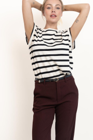 by-bar |  Sleeveless striped top Tobi | black | Picture 6