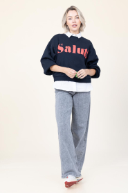 by-bar |  Sweater with print Bibi | blue | Picture 3