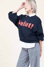 by-bar |  Sweater with print Bibi | blue | Picture 5
