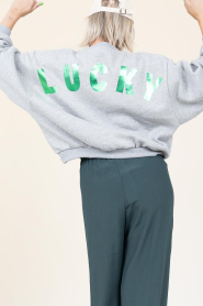 by-bar |  Sweater with metallic print Bibi | grey | Picture 6