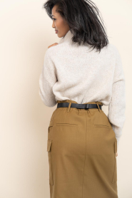 by-bar |  Alpaca blend sweater with zipper Beau | beige | Picture 7