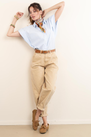 by-bar |  Poplin blouse Pixie | blue | Picture 3