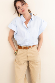 by-bar |  Poplin blouse Pixie | blue | Picture 5