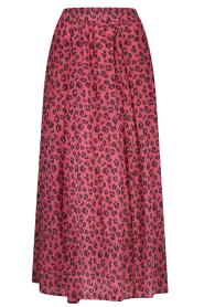 by-bar |  Leopard print maxi skirt Ruby | red | Picture 1