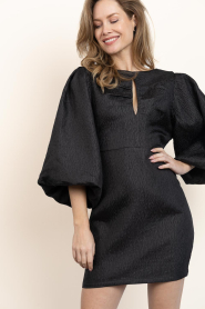 by-bar |  Jacquard mini dress Mimi | black | Picture 4