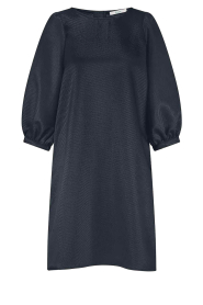 by-bar |  Shiny dress with puffed sleeves Gigi | dark blue | Picture 1